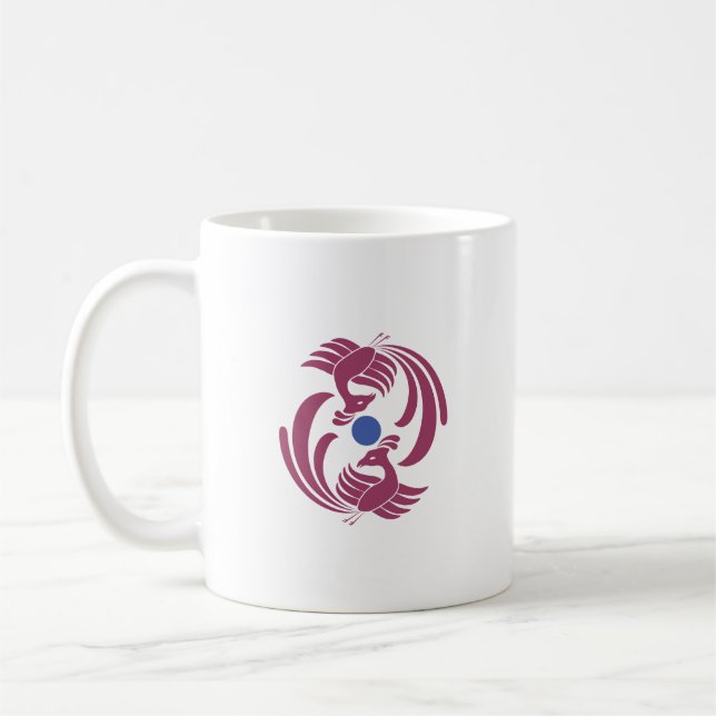 vintage double-phoenix coffee mug (Left)