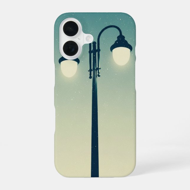 Vintage Double Street Lamp iPhone 16 Case (Back)