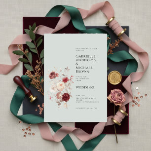 Vintage Dove Gray Pale Ash Pastel Invitation