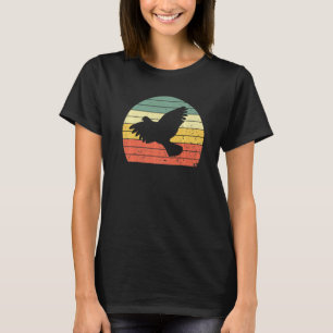 Vintage Dove Retro Dove Bird Silhouette Pegasus Bi T-Shirt