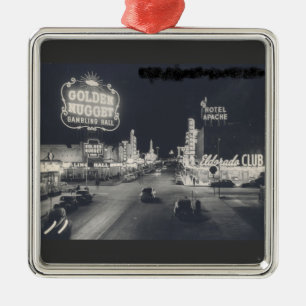 Vintage Downtown Las Vegas Metal Tree Decoration