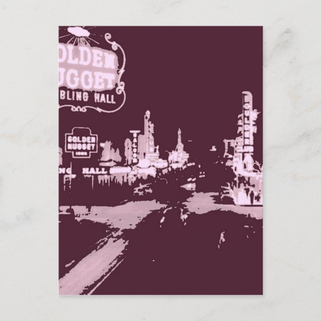 Vintage Downtown Las Vegas Postcard (Front)