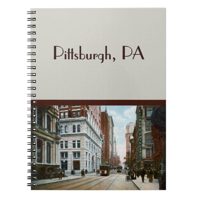 Vintage Downtown Pittsburgh Notebook (Front)