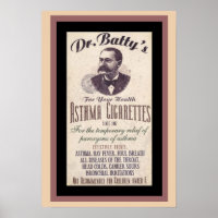 Vintage Dr. Batty's Cigarette Ad Poster
