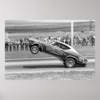 Vintage Drag - Moonshot Chevelle Wheelstander Poster