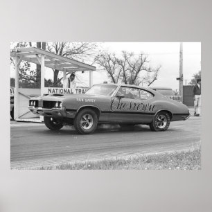 Vintage Drag Racing - 1970 Olds 442 Chesrown Poster