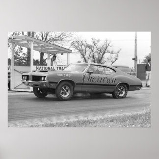 Vintage Drag Racing - 1970 Olds 442 Chesrown Poster