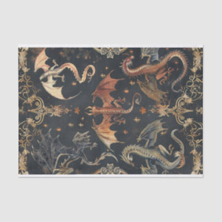 Vintage Dragon Decoupage Tissue Paper