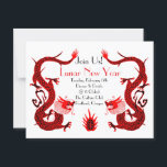 Vintage Dragon Holiday Red and Black Postcard<br><div class="desc">Perfect for those Holiday events,  a vintage pair of dragons to herald your festivities,  in red and black</div>