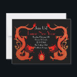 Vintage Dragon Holiday Red and Gold Postcard<br><div class="desc">Perfect for those Holiday events,  a vintage pair of dragons to herald your festivities,  in red and gold.</div>