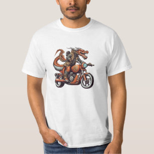 Vintage Dragon Riding a Motorcycle  T-Shirt