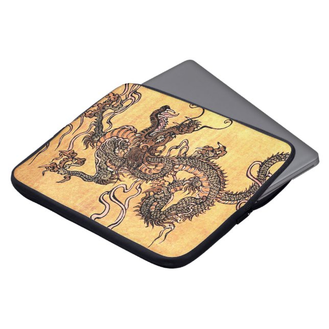 Vintage Dragon Tapestry Laptop Computer Sleeve (Front Top)