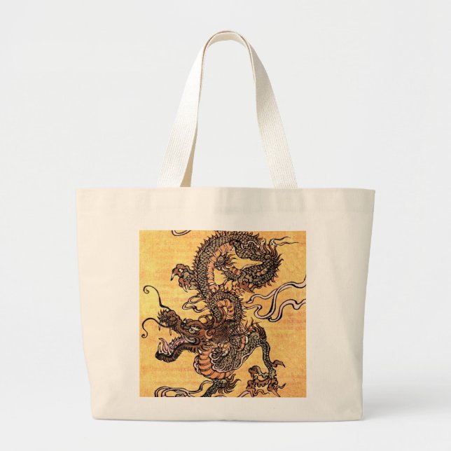 Vintage Dragon Tapestry Tote Bag (Front)