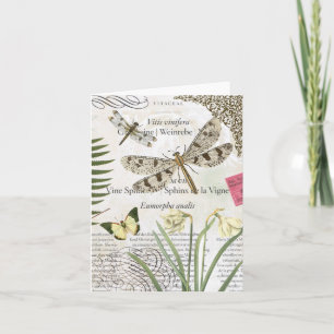 Vintage Dragonflies notecard