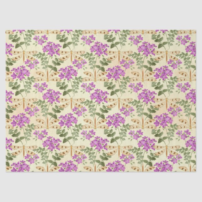 Vintage Dragonflies Series Design 10 Tissue Paper (Front)