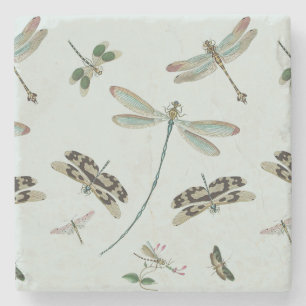 Vintage Dragonflies Stone Coaster