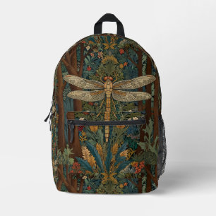 Vintage  dragonfly boho chic botanical  printed backpack
