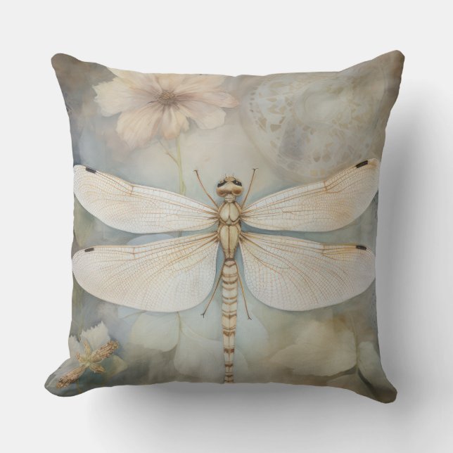 Vintage Dragonfly Cushion (Front)