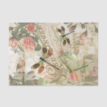 Vintage Dragonfly Ephemera Decoupage Tissue Paper<br><div class="desc">Vintage dragonflies and roses with vintage Reutlinger advertisement in this gorgeous collage perfect for your furniture and decoupage projects. Great for collaging in your junk journals as well.</div>