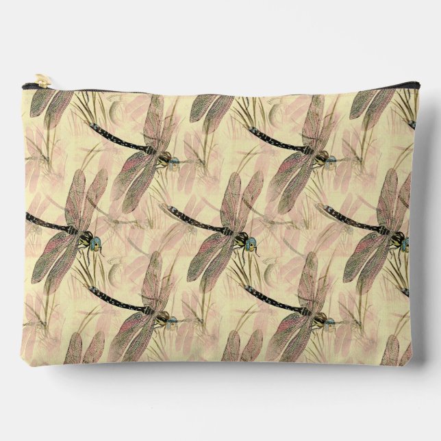 Vintage Dragonfly Print  Accessory Pouch (Front)