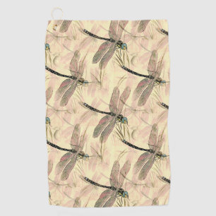 Vintage Dragonfly Print  Golf Towel