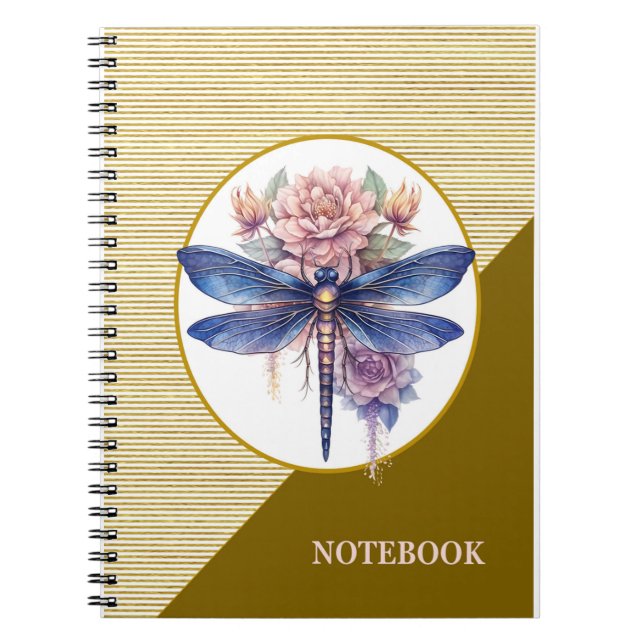 Vintage Dragonfly Spiral Photo Notebook (Front)