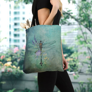 Vintage Dragonfly Tote Bag