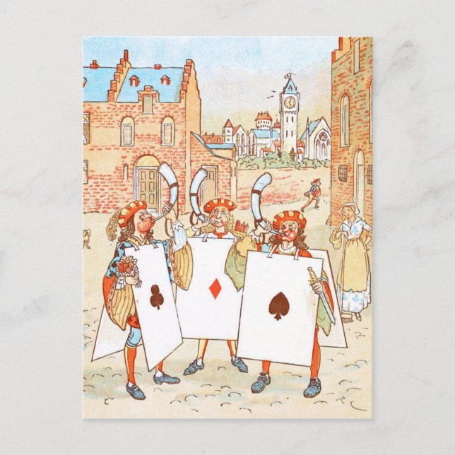 Vintage Drawing: Ace Knights Postcard (Front)