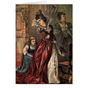 Vintage Drawing: Cinderella and the Evil Sisters