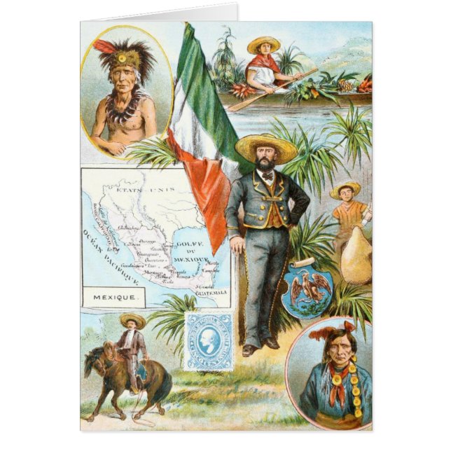 Vintage Drawing: Mexico Collage (Front)