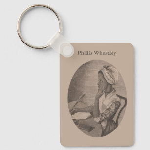 Vintage Drawing of Poet Phillis Wheatley Key Ring
