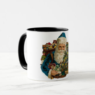 Vintage Drawing of Santa Claus Christmas Gifts Mug