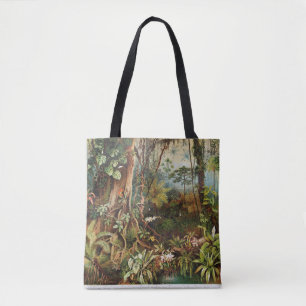 Vintage drawing of tropical forest plants from the tote bag
