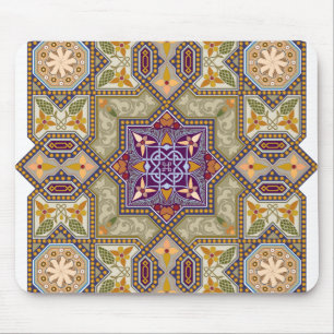 Vintage drawing ornament mouse pad