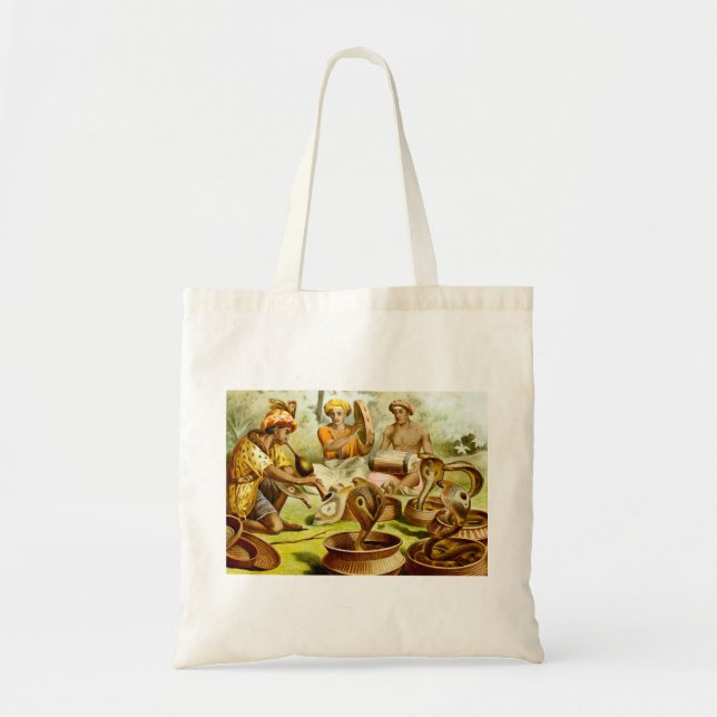 Vintage drawing rabbits tote bag (Front)