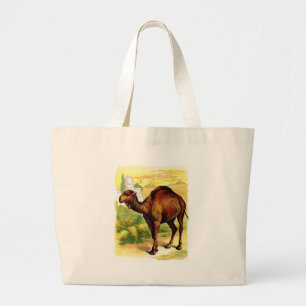 Vintage Drawing: The Dromedary Large Tote Bag
