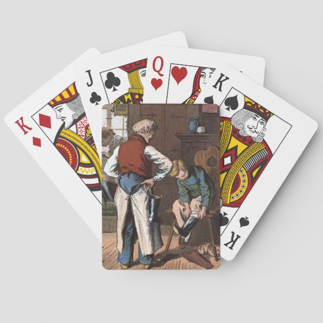 Vintage Drawing: The Shoemaker Playing Cards (Back)