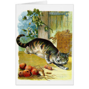 Vintage Drawing: The Sly Cat