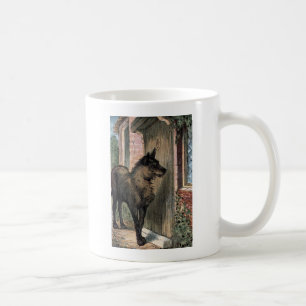 Vintage Drawing: The Wolf at Grandma's door Coffee Mug