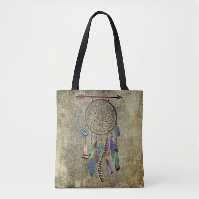 Vintage Dreamcatcher II | Boho Style Tote Bag (Front)