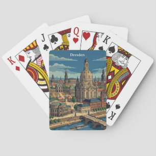 Vintage Dresden Germany Travel Art Playing Cards