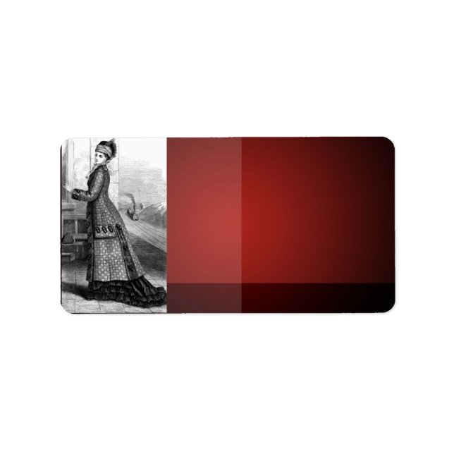 Vintage Dress Address Label (Front)