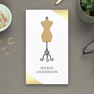 Vintage Dress Form Mannequin Fashion Stylist Business Card