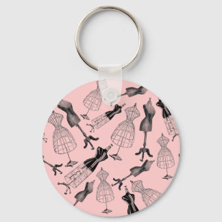 Vintage Dress Forms Key Ring