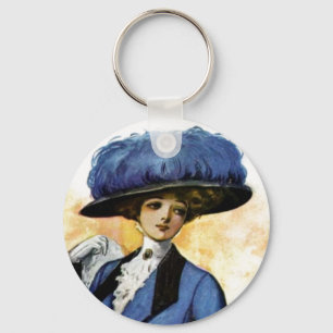 Vintage Dress Key Ring