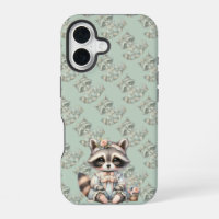 Vintage Dressed Cottagecore Racoon Pastel