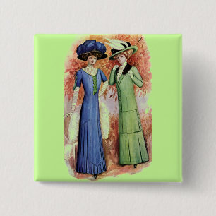 Vintage Dresses 15 Cm Square Badge