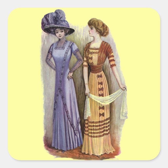 Vintage Dresses Square Sticker (Front)