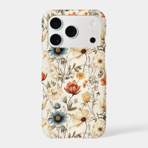 Vintage Dried Wildflower Navy Terracotta