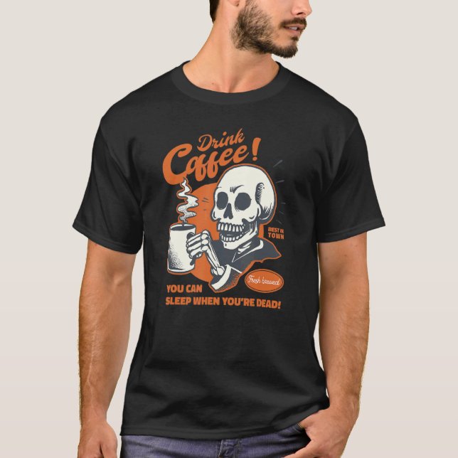 Vintage Drink Coffee 1 T-Shirt (Front)